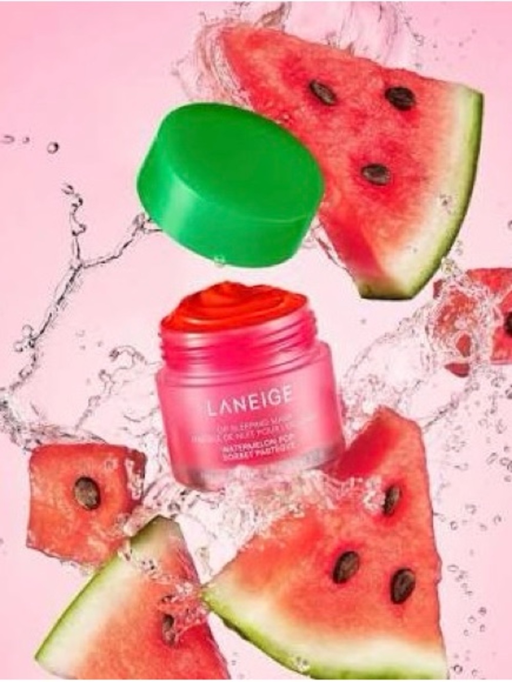 LANEIGE Watermelon Lip Sleeping Mask - Green Cap, Pink Jar